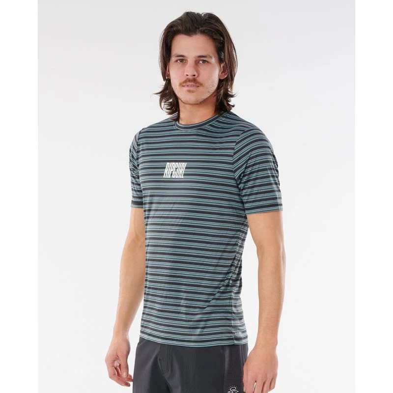 T-shirt UV - Rip Curl Mind Wave Stripes - Mid Blue 1 T-shirt UV - Rip Curl Mind Wave Stripes - Mid Blue